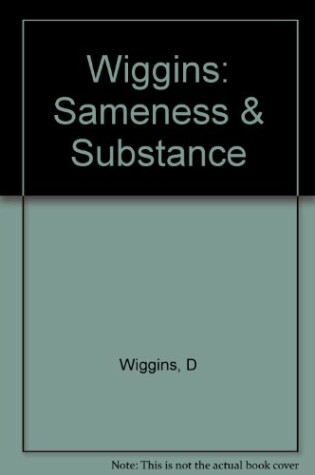 Cover of Wiggins: Sameness & Substance