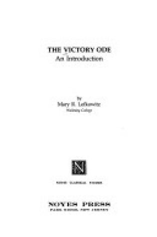 Cover of Victory Ode