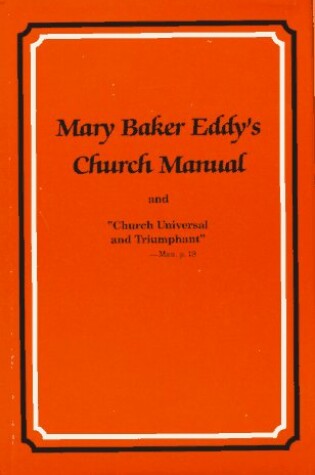 Cover of Mary Baker Eddy's Church Manual