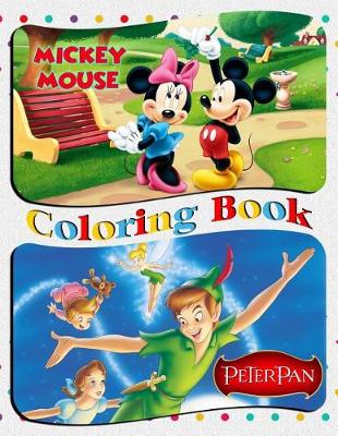 Book cover for Peter Pan & Mickey Mouse Coloring Book