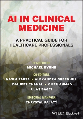 Book cover for AI in Clinical Medicine: A Practical Guide for Hea lthcare Professionals