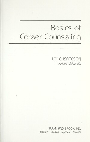 Book cover for Basics of Career Counselling