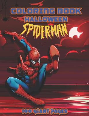 Book cover for Spiderman Halloween Coloring Book