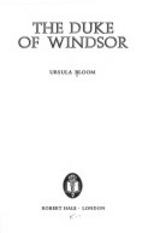 Cover of Duke of Windsor