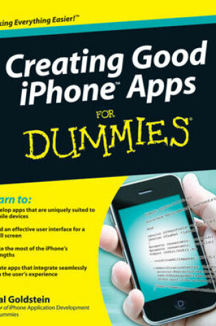 Cover of Creating Good iPhone Apps For Dummies