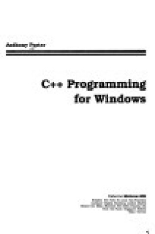 Cover of C++ Programming for Windows