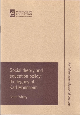 Book cover for Social theory and education policy