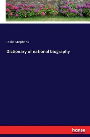 Cover of Dictionary of national biography