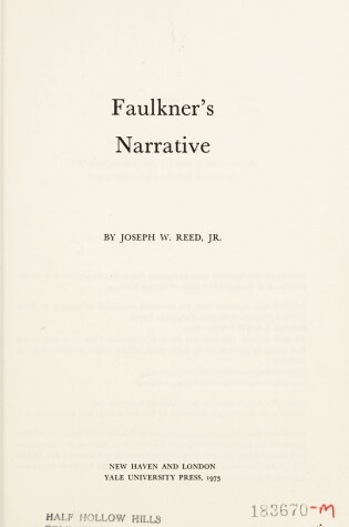 Cover of Faulkner's Narrative