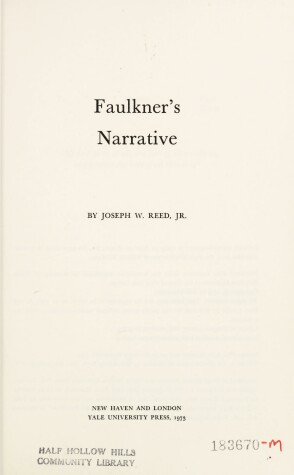 Book cover for Faulkner's Narrative