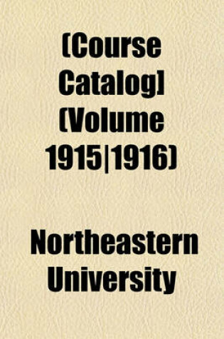 Cover of [Course Catalog] Volume 1915/1916