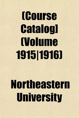 Book cover for [Course Catalog] Volume 1915/1916