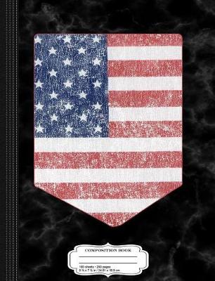 Book cover for Patriotic American Flag Pocket Composition Notebook