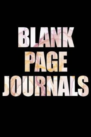 Cover of Blank Page Journals