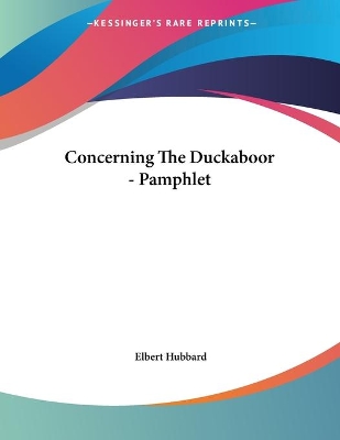 Book cover for Concerning The Duckaboor - Pamphlet