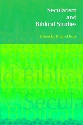 Cover of Secularism and Biblical Studies