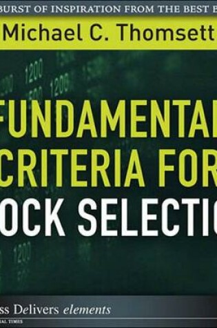 Cover of Fundamental Criteria for Stock Selection