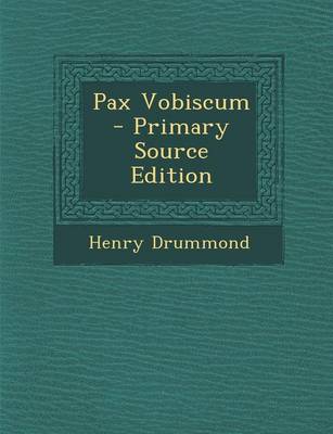 Book cover for Pax Vobiscum - Primary Source Edition