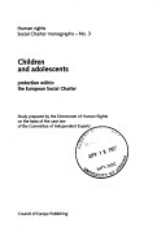 Cover of Children and Adolescents Protection within the European Social Charter
