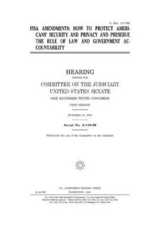 Cover of FISA amendments