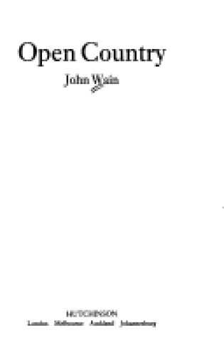 Cover of Open Country