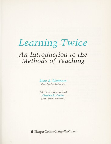 Book cover for Learning Twice