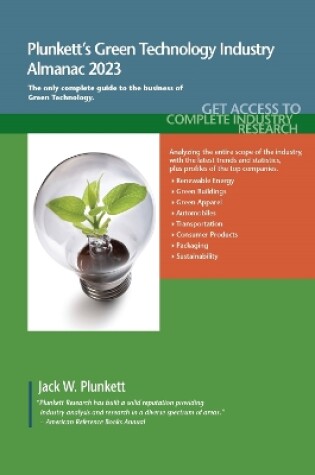 Cover of Plunkett's Green Technology Industry Almanac 2023