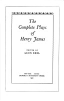 Book cover for The Complete Plays of Henry James