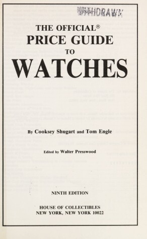 Book cover for Official Price Guide to Watches