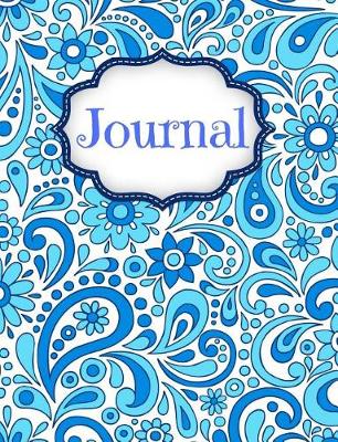 Book cover for Blue Floral Pattern Notebook