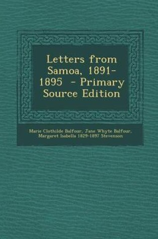 Cover of Letters from Samoa, 1891-1895