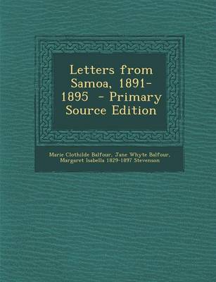 Book cover for Letters from Samoa, 1891-1895