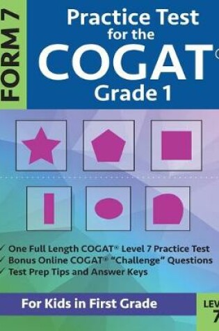Cover of Practice Test for the CogAT Grade 1 Form 7 Level 7