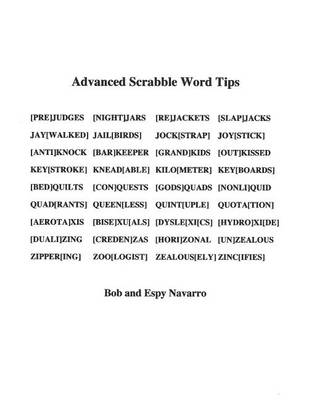 Book cover for Adanced Scrabble Word Tips