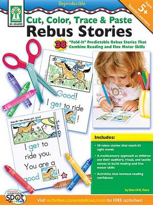 Book cover for Cut, Color, Trace & Paste Rebus Stories, Grades K - 2