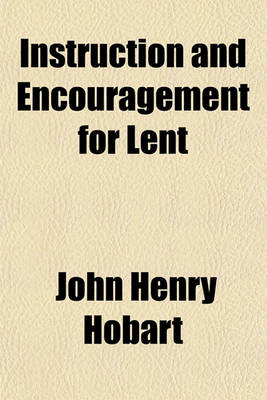 Book cover for Instruction and Encouragement for Lent