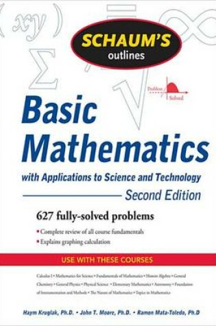 Cover of Schaum's Outline of Basic Mathematics with Applications to Science and Technology, 2ed