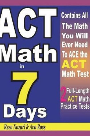 Cover of ACT Math in 7 Days