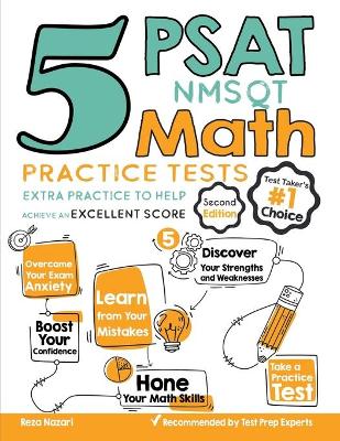 Book cover for 5 PSAT / NMSQT Math Practice Tests
