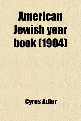 Book cover for American Jewish Year Book Volume 6