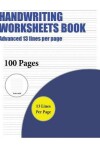 Book cover for Handwriting Worksheets Book (Advanced 13 lines per page)