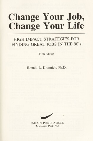 Cover of Change Your Job, Life 5th Ed