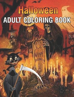 Book cover for Halloween Adult Coloring Book