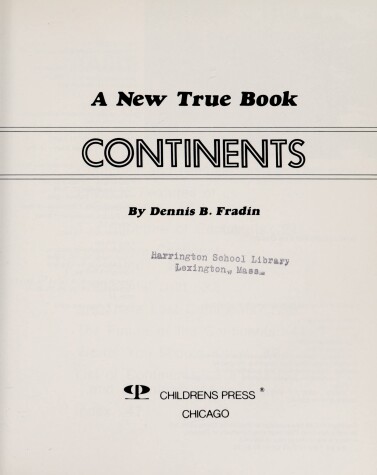 Cover of Continents