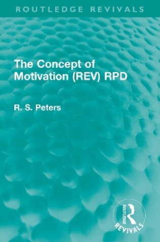 Cover of The Concept of Motivation (REV) RPD