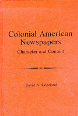 Book cover for Colonial American Newspapers