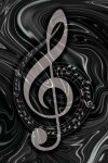 Book cover for Music Songwriting Journal - Blank Sheet Music - Manuscript Paper for Songwriters and Musicians - Liquid Marble Series Black and White