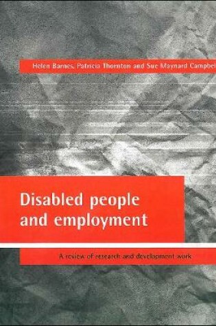 Cover of Disabled people and employment