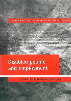 Book cover for Disabled people and employment