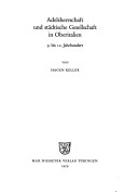 Book cover for Adelsherrschaft Und Stadtische Gesellschaft in Oberitalien